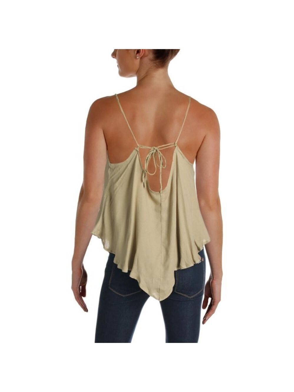 NEW Intimately Free People Cross Roads Tie Tank in Moss